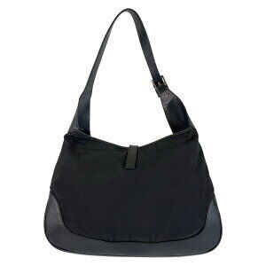 Gucci leather nylon bag shoulder black Jackie